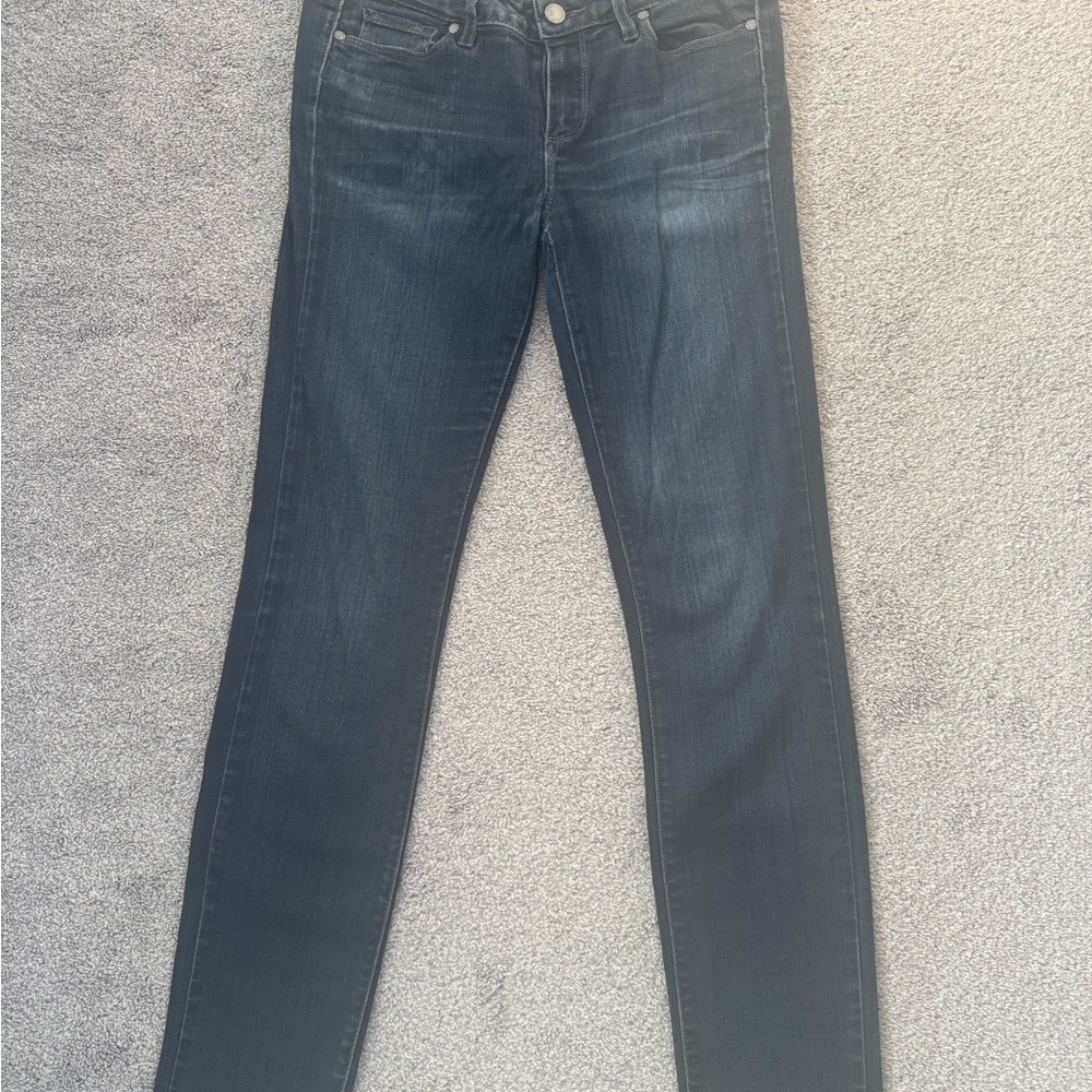 PAIGE Dark Wash Women's Skyline Skinny Jeans